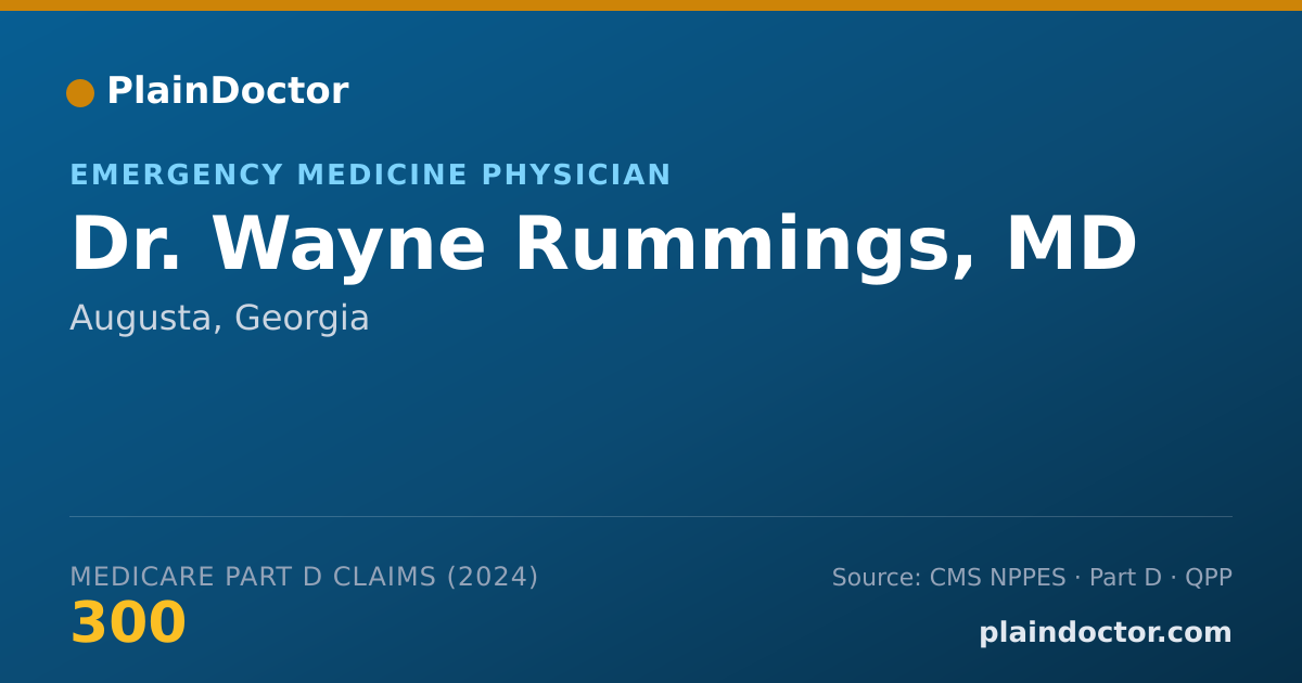 Shareable card for Wayne Rummings, MD - Emergency Medicine Physician, Augusta, GA