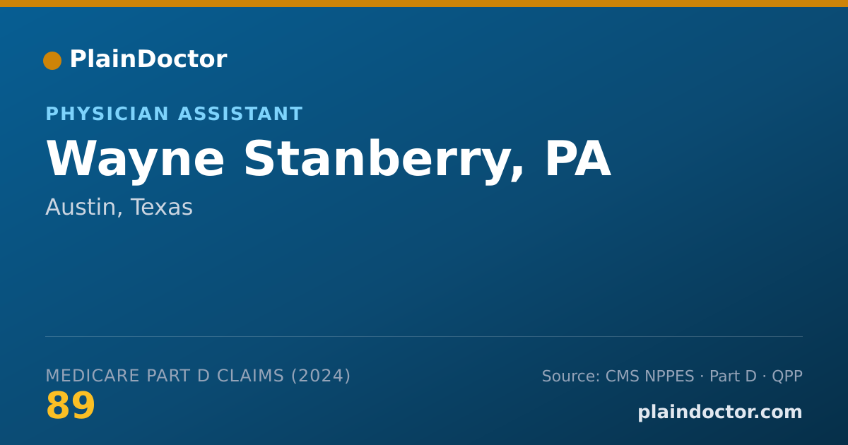 Shareable card for Wayne Stanberry, PA - Physician Assistant, Austin, TX