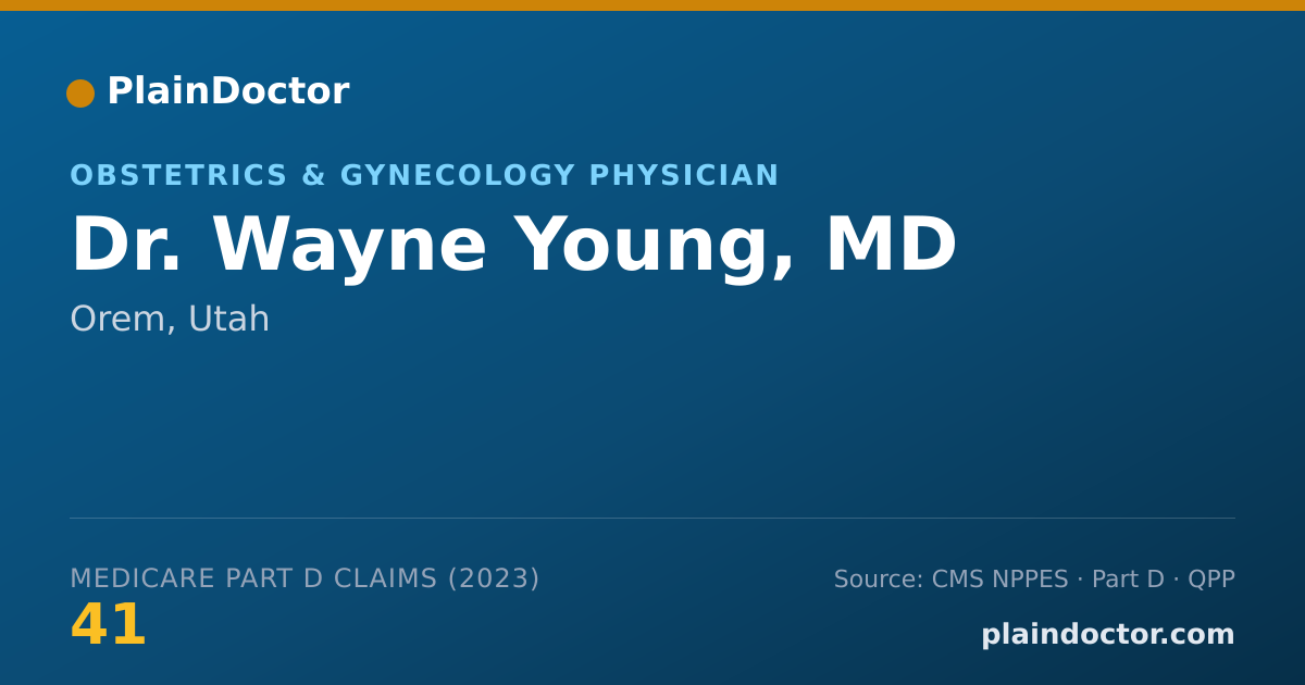 Shareable card for Wayne Young, MD - Obstetrics & Gynecology Physician, Orem, UT