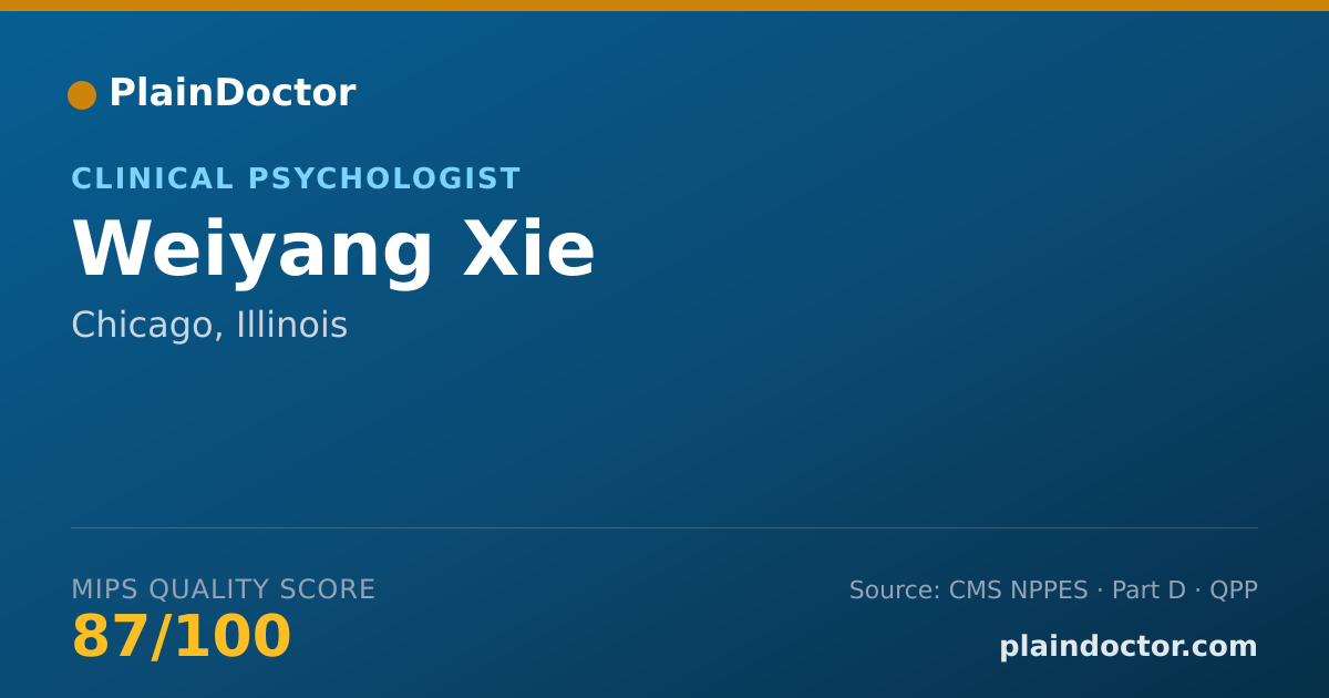 Shareable card for Weiyang Xie - Clinical Psychologist, Chicago, IL