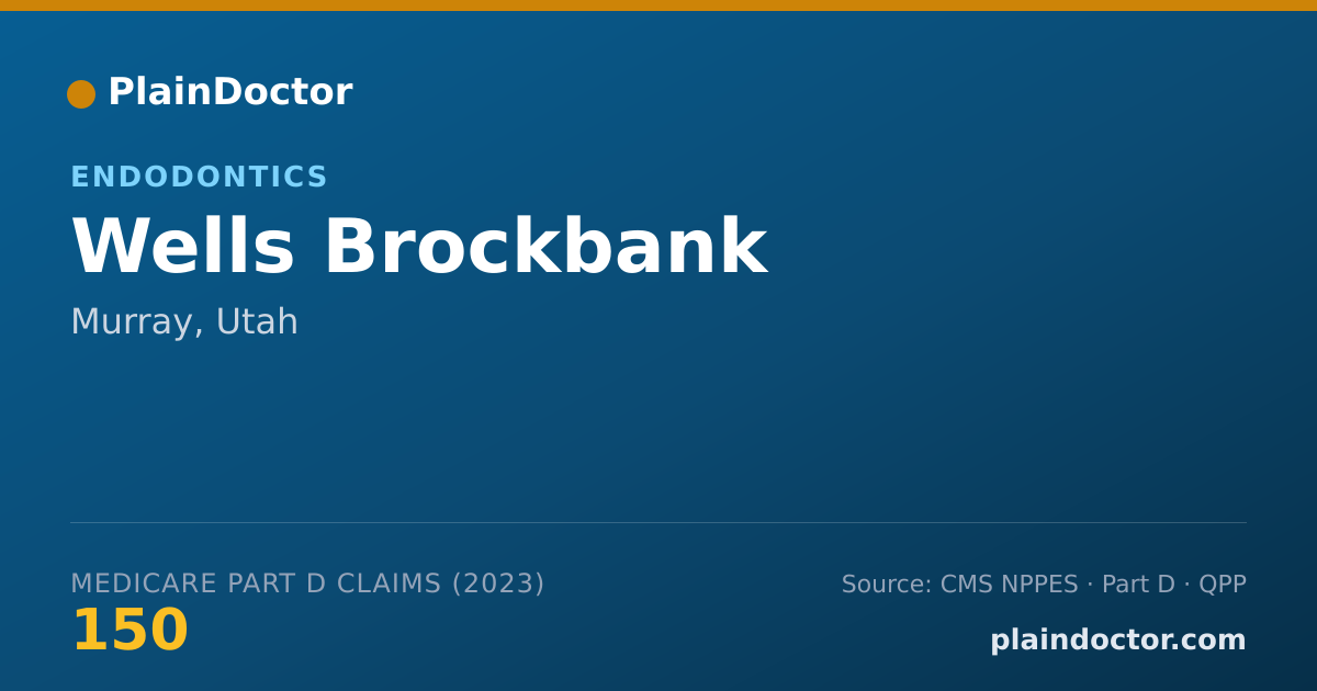 Shareable card for Wells Brockbank - Endodontics, Murray, UT