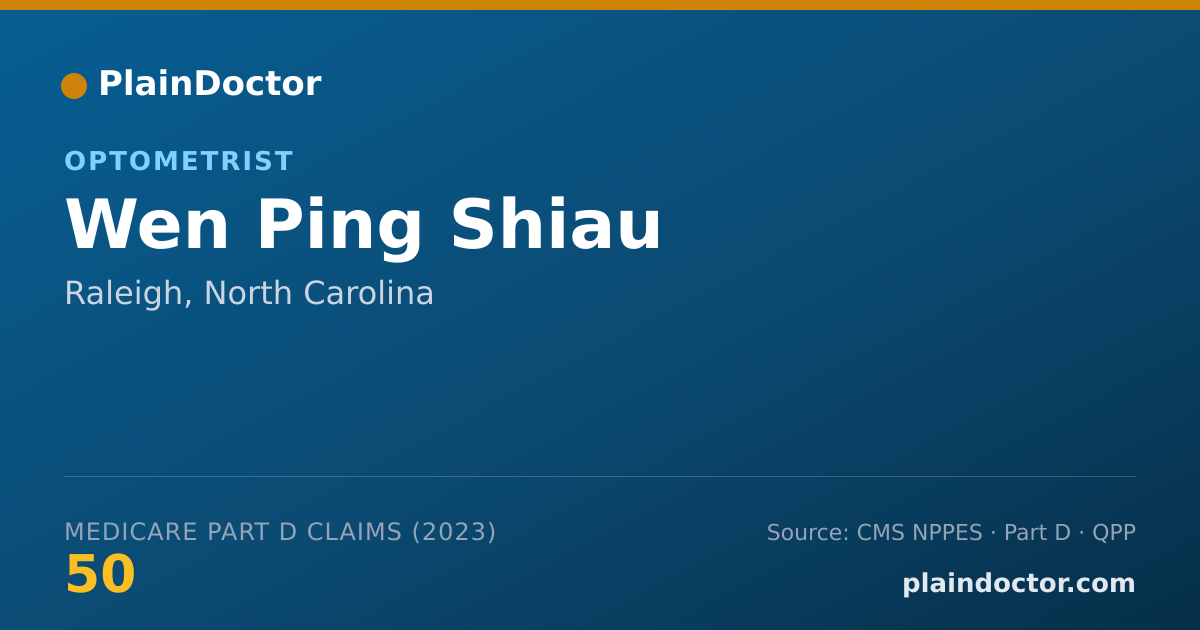 Shareable card for Wen Ping Shiau - Optometrist, Raleigh, NC