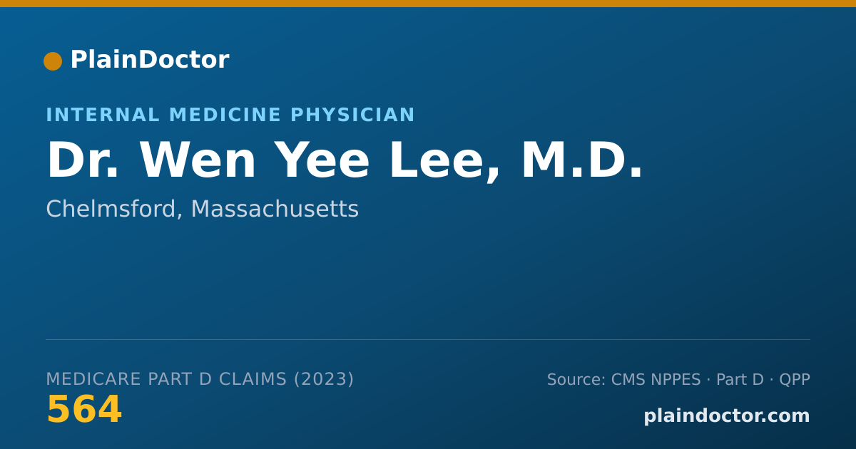 Shareable card for Wen Yee Lee, M.D. - Internal Medicine Physician, Chelmsford, MA