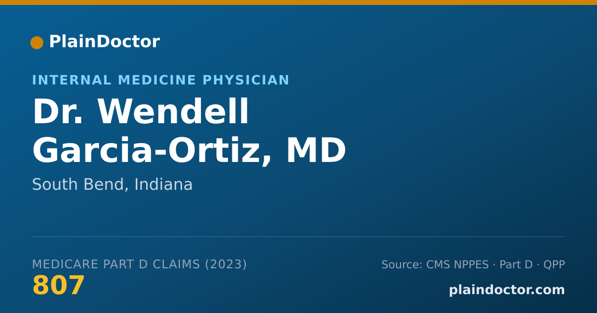 Shareable card for Wendell Garcia-Ortiz, MD - Internal Medicine Physician, South Bend, IN