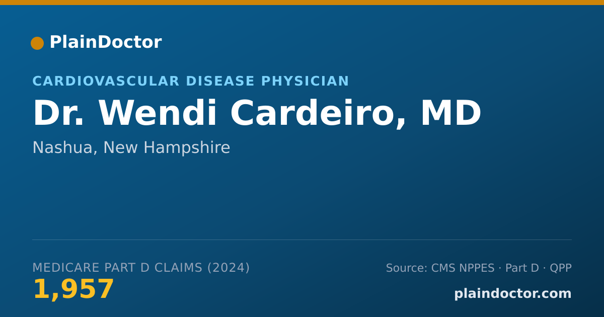 Shareable card for Wendi Cardeiro, MD - Cardiovascular Disease Physician, Nashua, NH