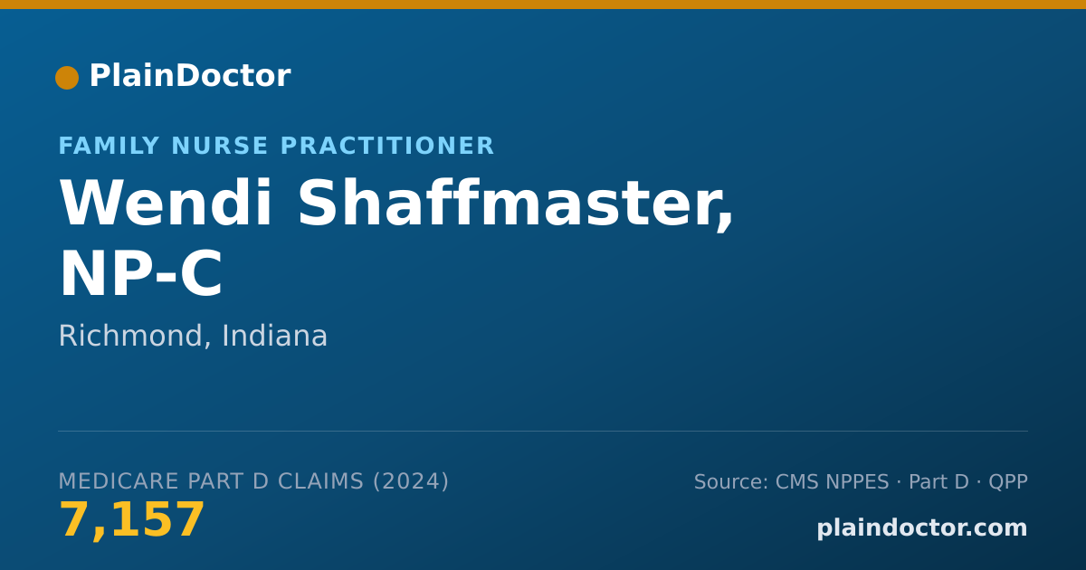 Shareable card for Wendi Shaffmaster, NP-C - Family Nurse Practitioner, Richmond, IN