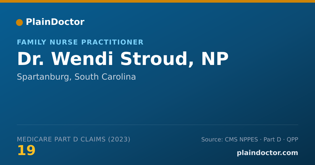 Shareable card for Wendi Stroud, NP - Family Nurse Practitioner, Spartanburg, SC