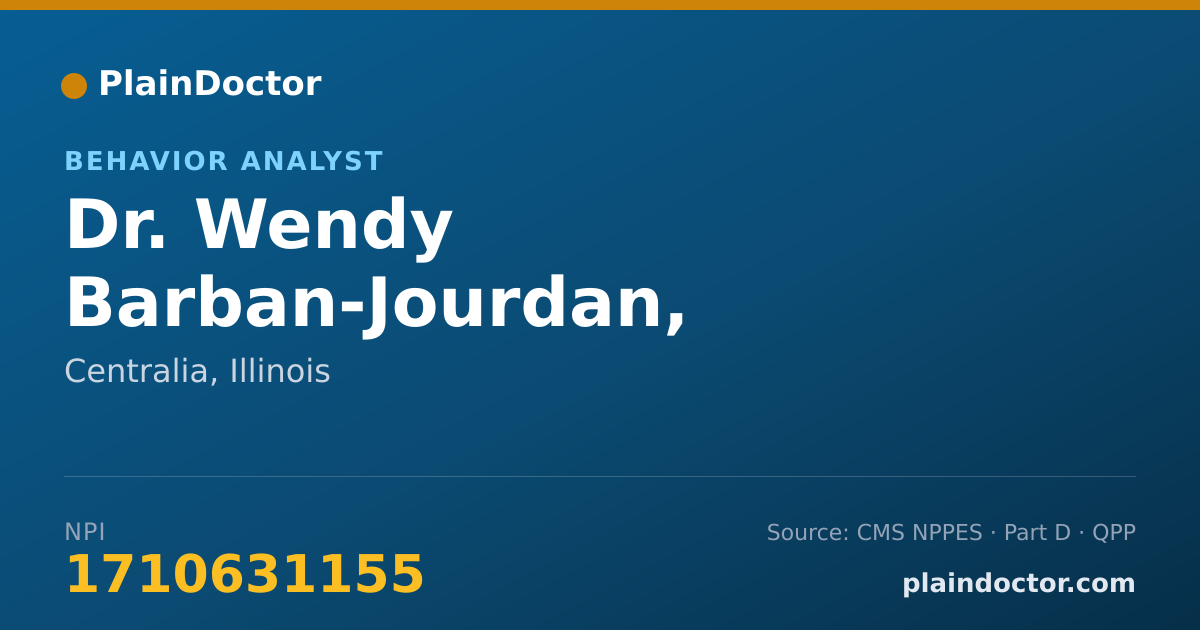 Shareable card for Wendy Barban-Jourdan, BEHAVIOR THERAPIST - Behavior Analyst, Centralia, IL