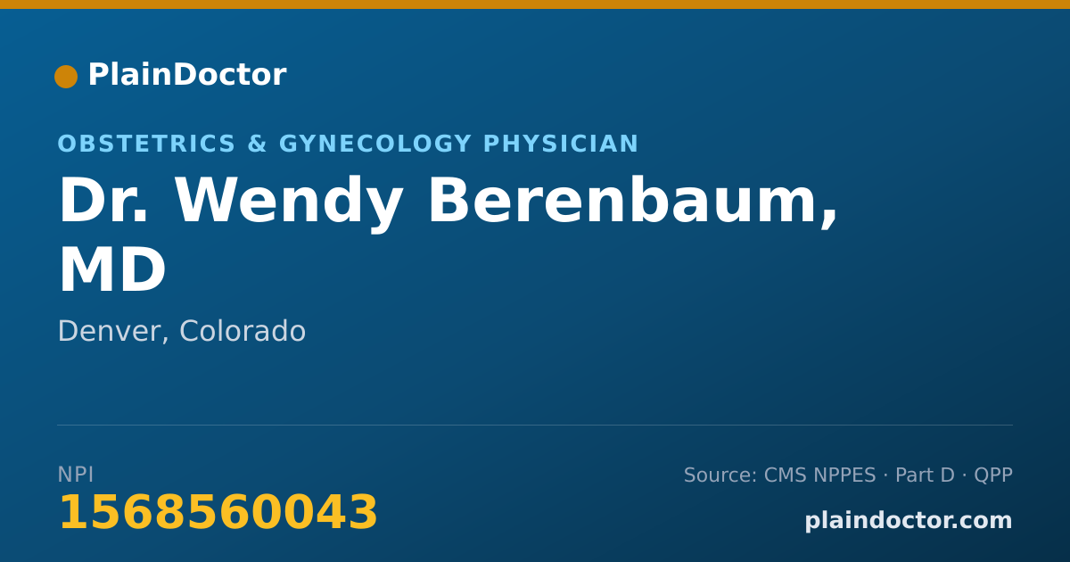 Shareable card for Wendy Berenbaum, MD - Obstetrics & Gynecology Physician, Denver, CO
