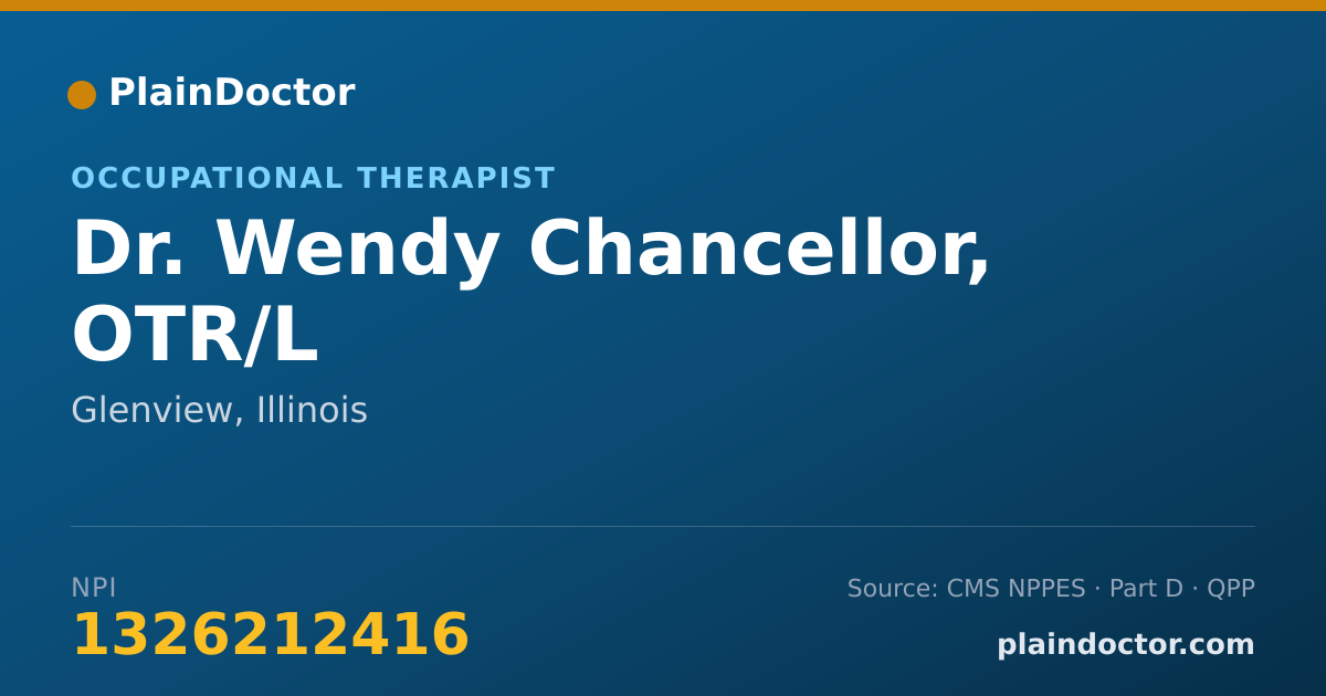 Shareable card for Wendy Chancellor, OTR/L - Occupational Therapist, Glenview, IL