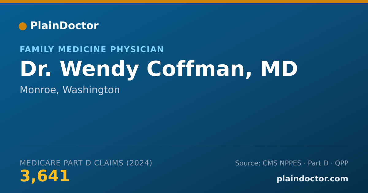 Shareable card for Wendy Coffman, MD - Family Medicine Physician, Monroe, WA