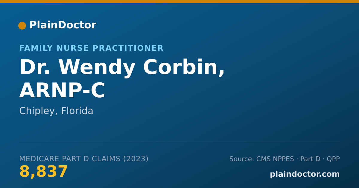 Shareable card for Wendy Corbin, ARNP-C - Family Nurse Practitioner, Chipley, FL