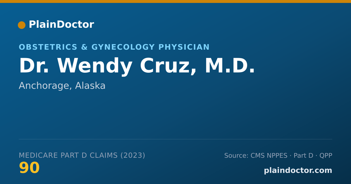 Shareable card for Wendy Cruz, M.D. - Obstetrics & Gynecology Physician, Anchorage, AK