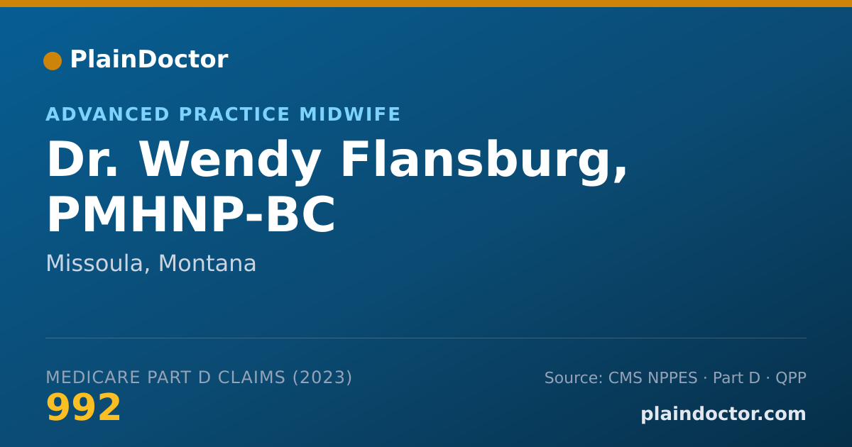 Shareable card for Wendy Flansburg, PMHNP-BC - Advanced Practice Midwife, Missoula, MT