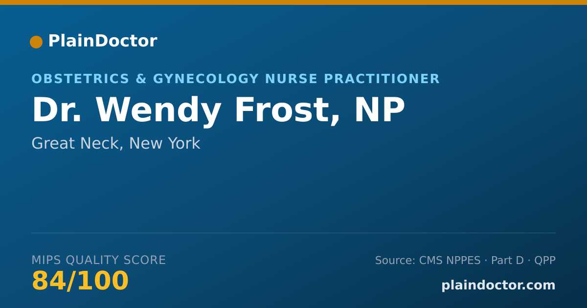 Shareable card for Wendy Frost, NP - Obstetrics & Gynecology Nurse Practitioner, Great Neck, NY