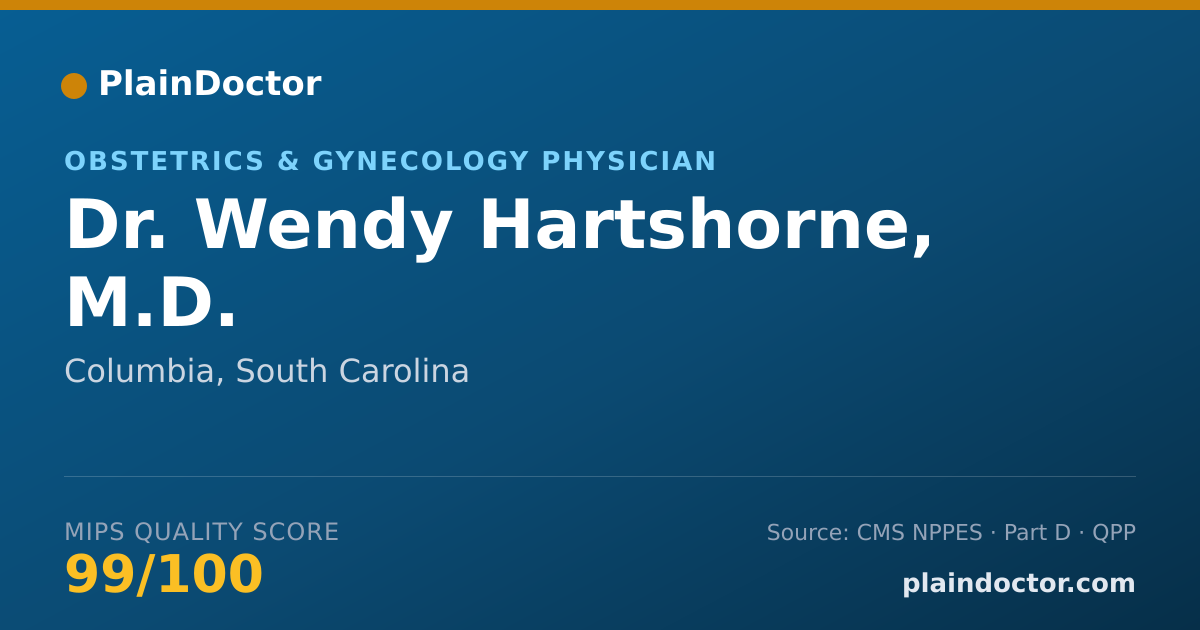 Shareable card for Wendy Hartshorne, M.D. - Obstetrics & Gynecology Physician, Columbia, SC
