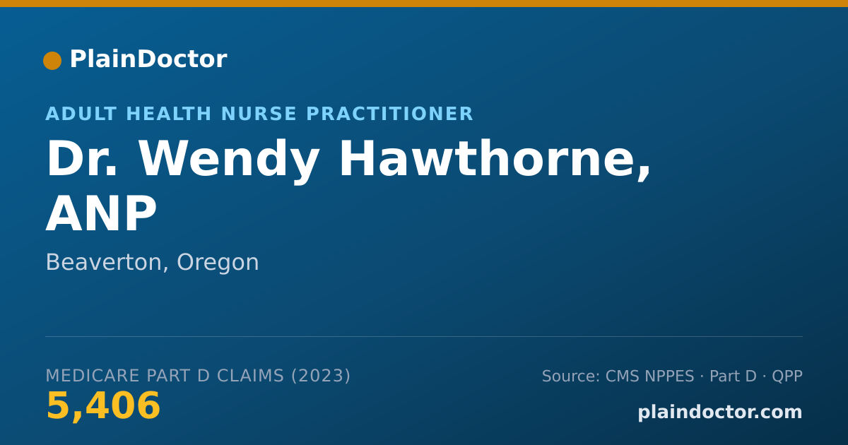 Shareable card for Wendy Hawthorne, ANP - Adult Health Nurse Practitioner, Beaverton, OR