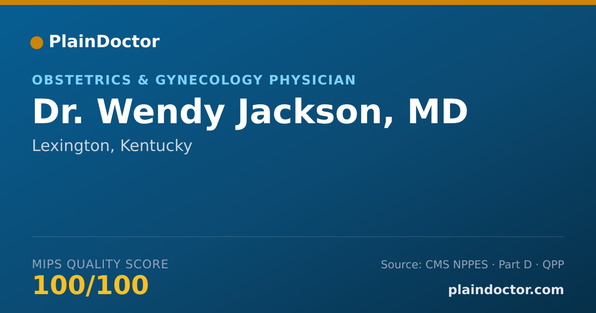Shareable card for Wendy Jackson, MD - Obstetrics & Gynecology Physician, Lexington, KY