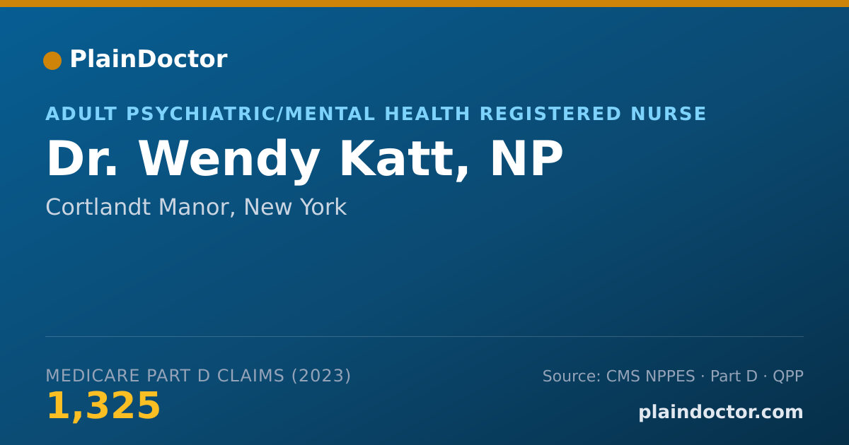 Shareable card for Wendy Katt, NP - Adult Psychiatric/Mental Health Registered Nurse, Cortlandt Manor, NY