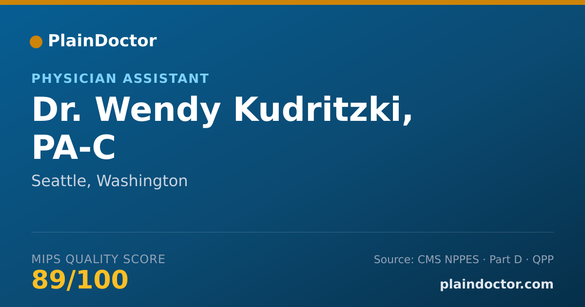 Shareable card for Wendy Kudritzki, PA-C - Physician Assistant, Seattle, WA