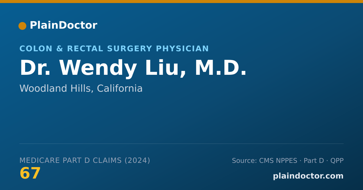 Shareable card for Wendy Liu, M.D. - Surgery Physician, Woodland Hills, CA