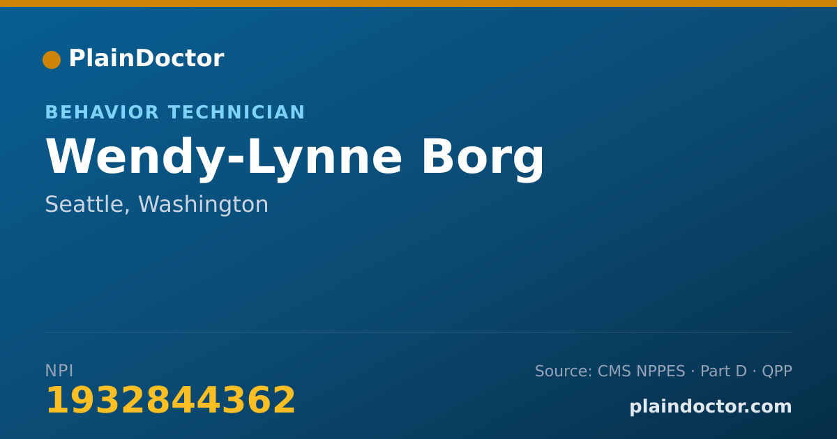 Shareable card for Wendy-Lynne Borg - Behavior Technician, Seattle, WA