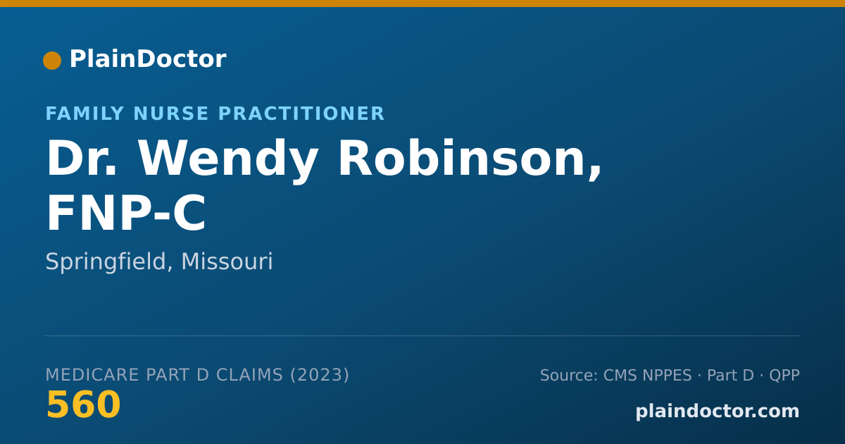 Shareable card for Wendy Robinson, FNP-C - Family Nurse Practitioner, Springfield, MO