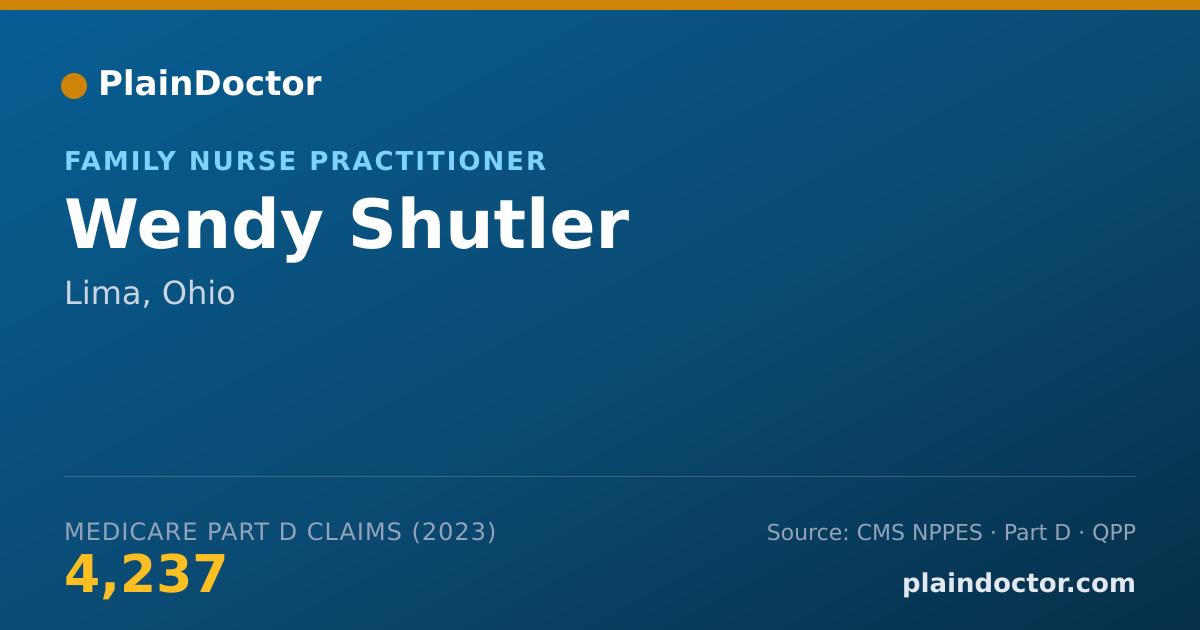 Shareable card for Wendy Shutler - Family Nurse Practitioner, Lima, OH