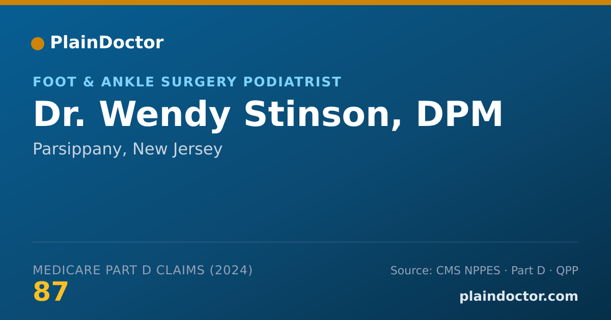 Shareable card for Wendy Stinson, DPM - Foot & Ankle Surgery Podiatrist, Parsippany, NJ