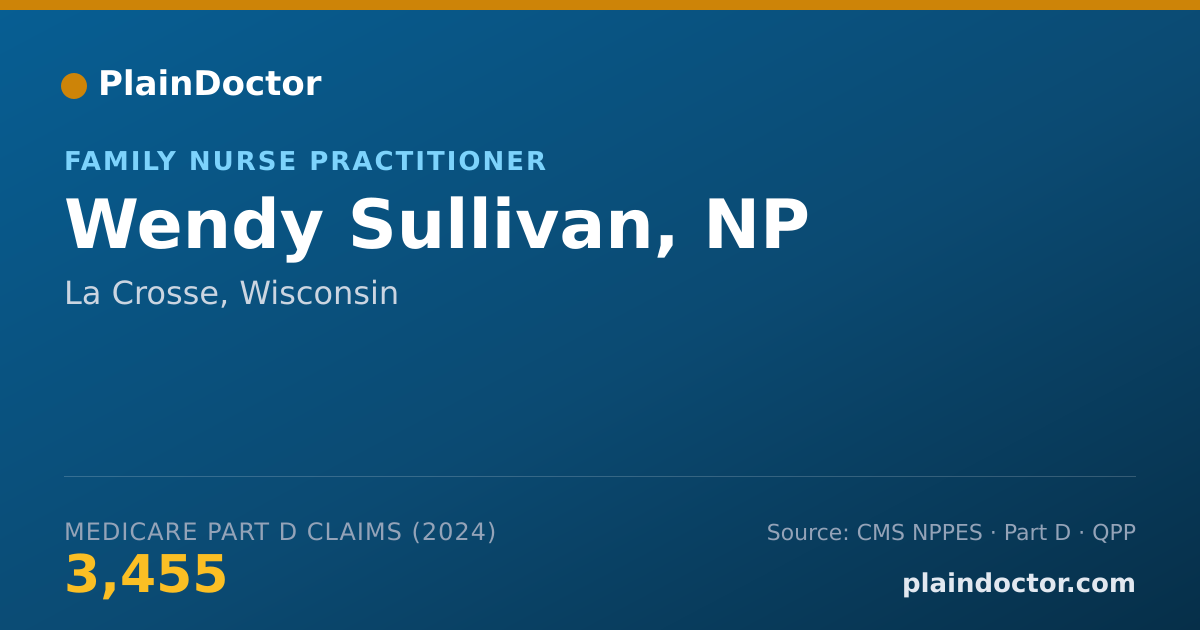 Shareable card for Wendy Sullivan, NP - Family Nurse Practitioner, La Crosse, WI