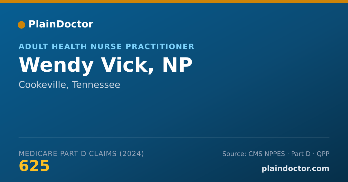 Shareable card for Wendy Vick, NP - Adult Health Nurse Practitioner, Cookeville, TN