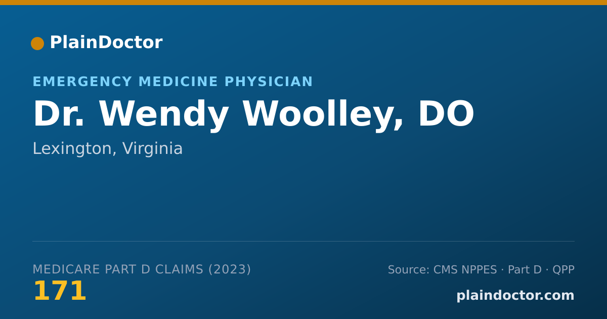 Shareable card for Wendy Woolley, DO - Emergency Medicine Physician, Lexington, VA