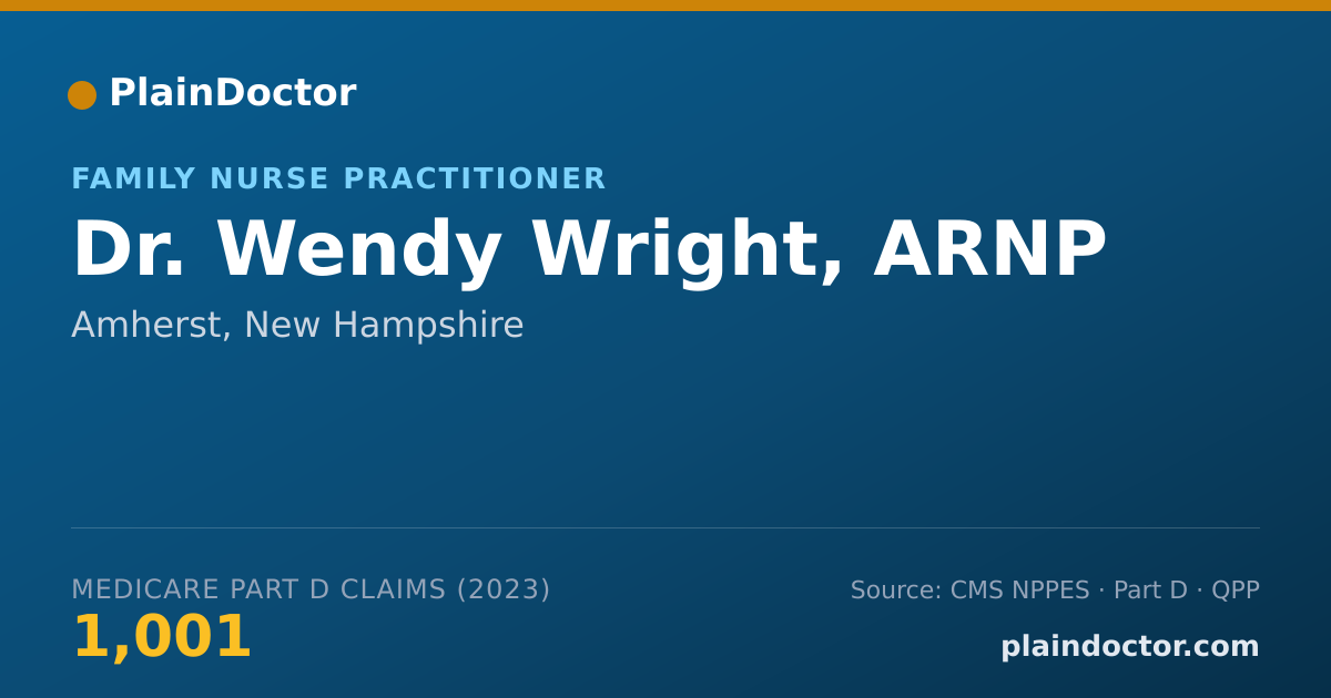 Shareable card for Wendy Wright, ARNP - Family Nurse Practitioner, Amherst, NH