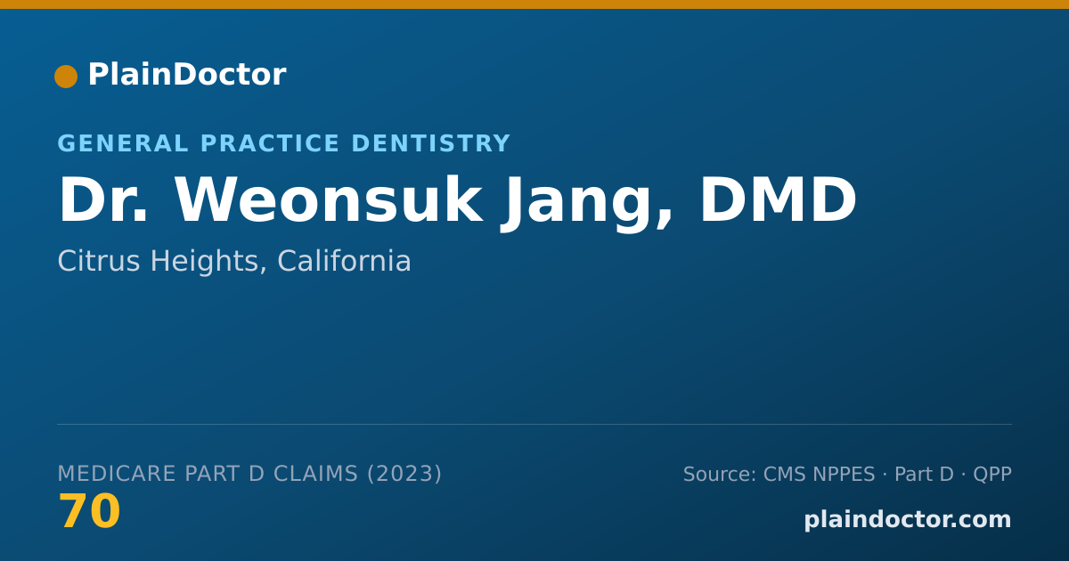 Shareable card for Weonsuk Jang, DMD - General Practice Dentistry, Citrus Heights, CA