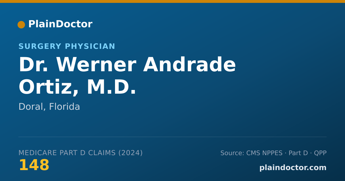 Shareable card for Werner Andrade Ortiz, M.D. - Surgery Physician, Doral, FL