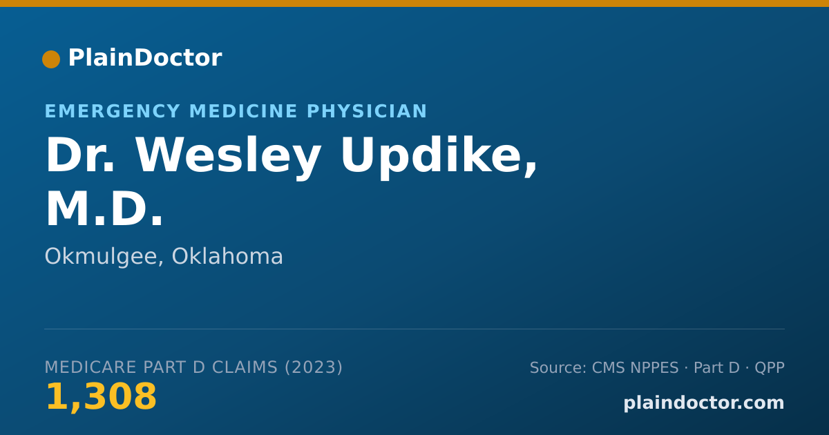Shareable card for Wesley Updike, M.D. - Emergency Medicine Physician, Okmulgee, OK