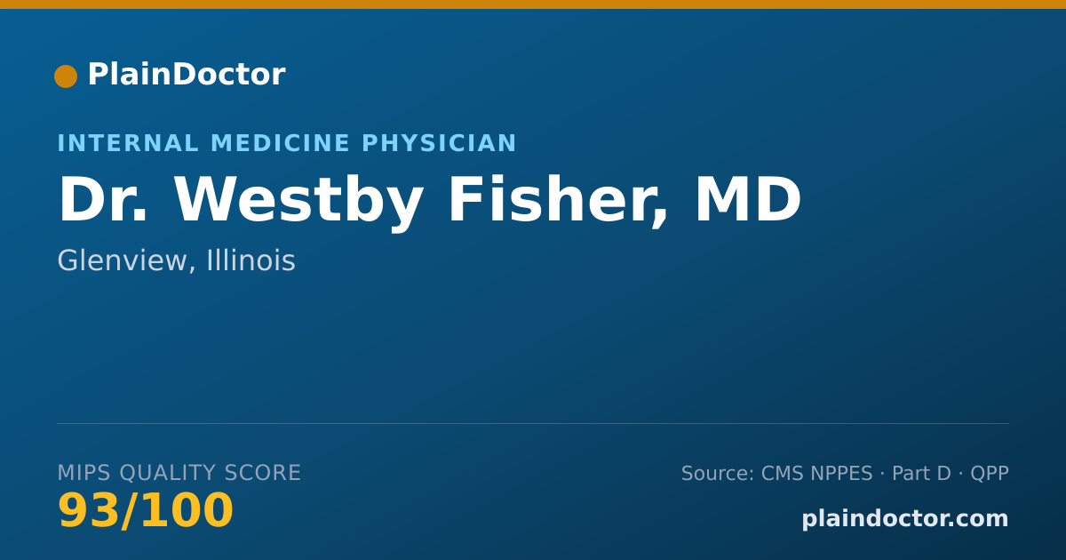 Shareable card for Westby Fisher, MD - Internal Medicine Physician, Glenview, IL