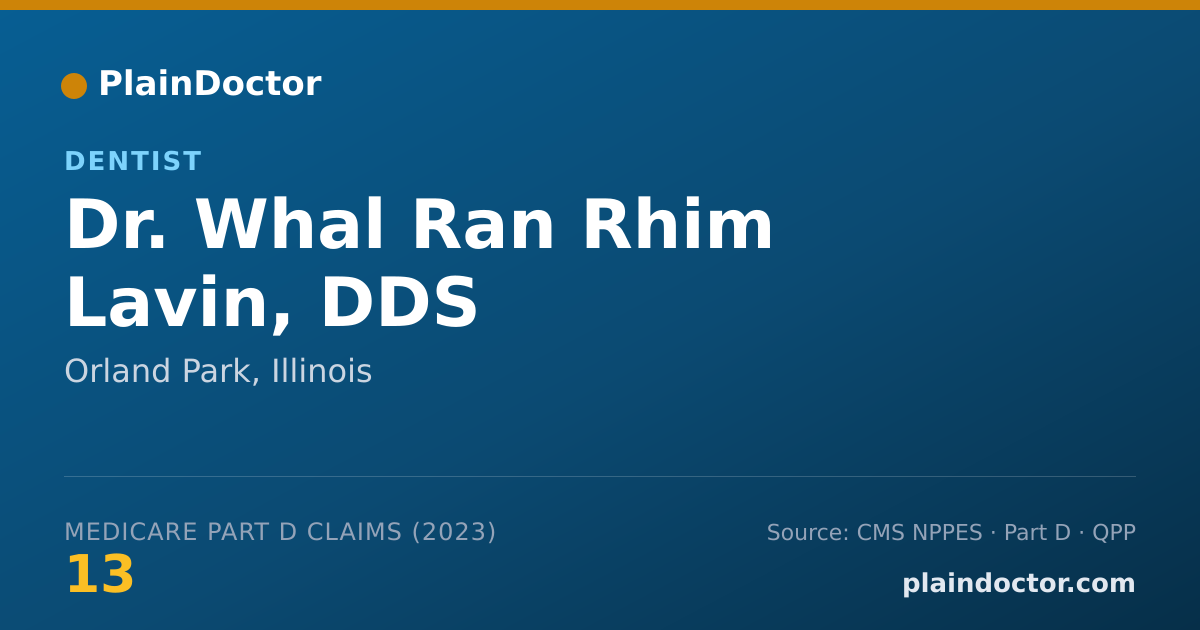 Shareable card for Whal Ran Rhim Lavin, DDS - Dentist, Orland Park, IL