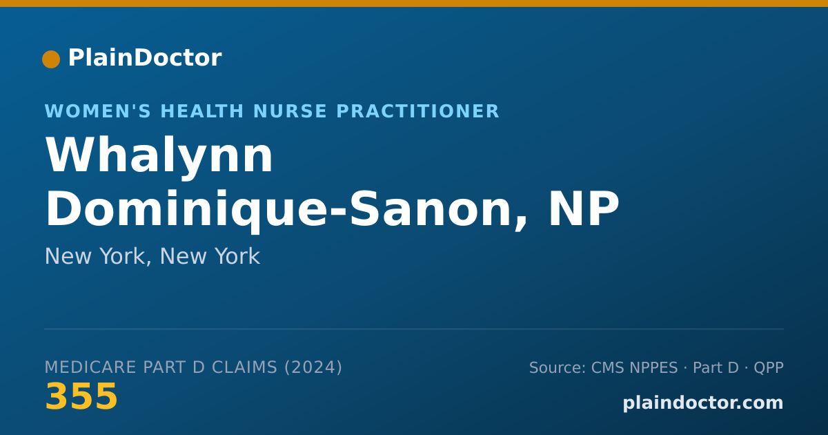 Shareable card for Whalynn Dominique-Sanon, NP - Nurse Practitioner, New York, NY