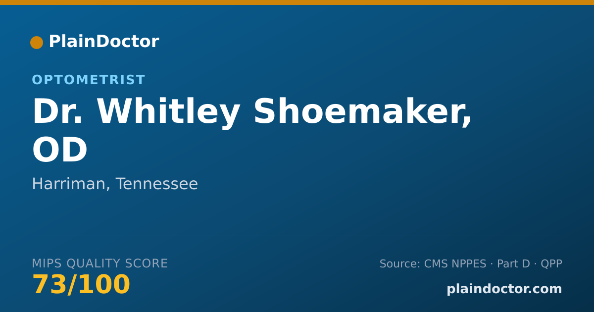 Shareable card for Whitley Shoemaker, OD - Optometrist, Harriman, TN
