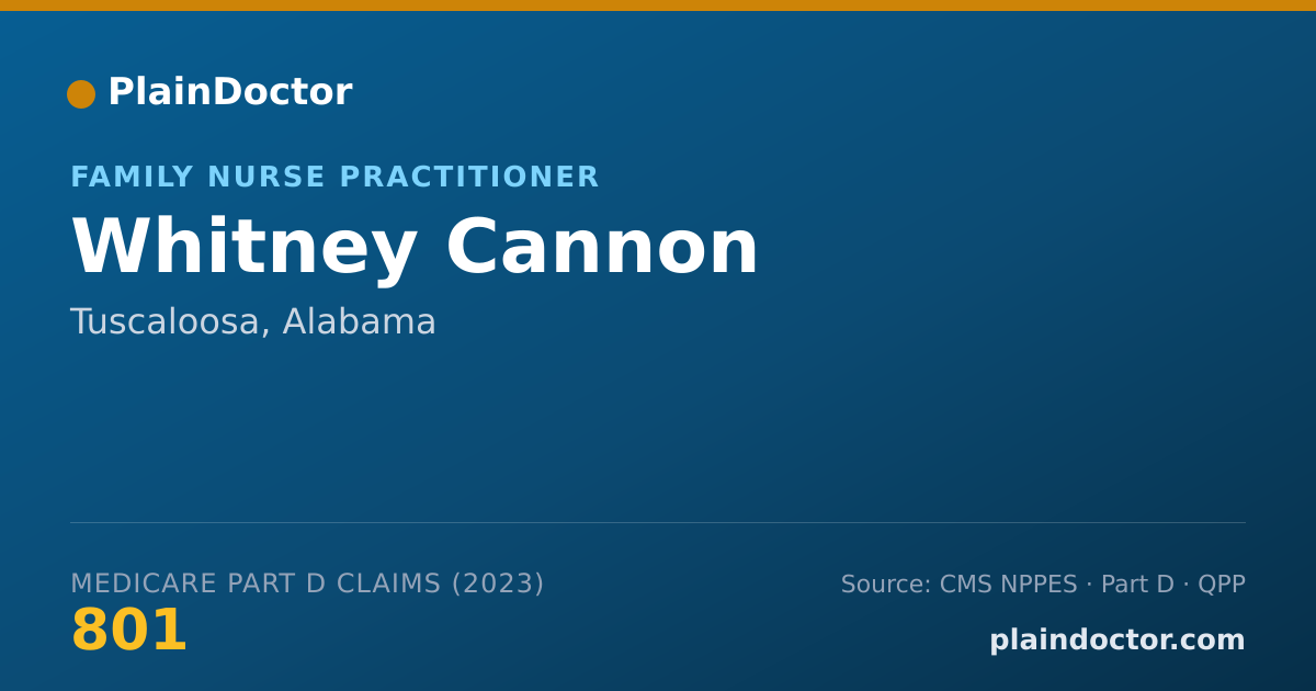 Shareable card for Whitney Cannon - Family Nurse Practitioner, Tuscaloosa, AL