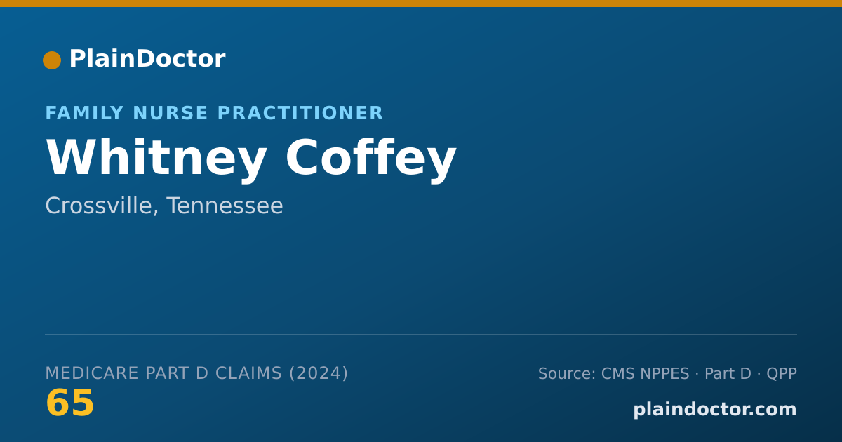 Shareable card for Whitney Coffey - Family Nurse Practitioner, Crossville, TN
