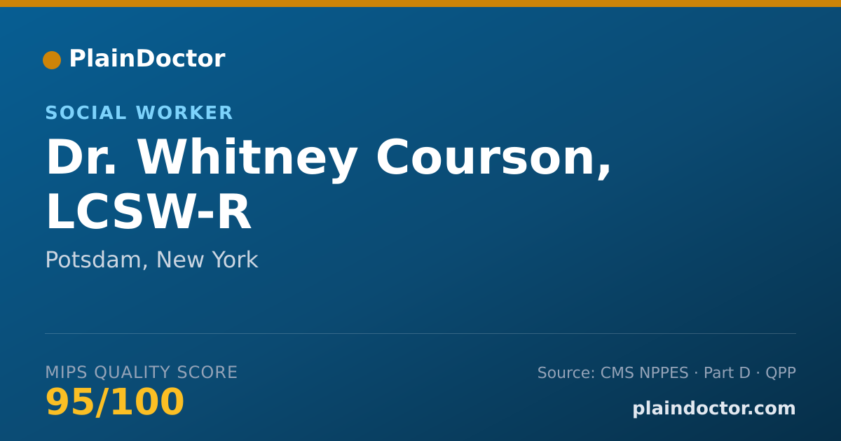 Shareable card for Whitney Courson, LCSW-R - Social Worker, Potsdam, NY