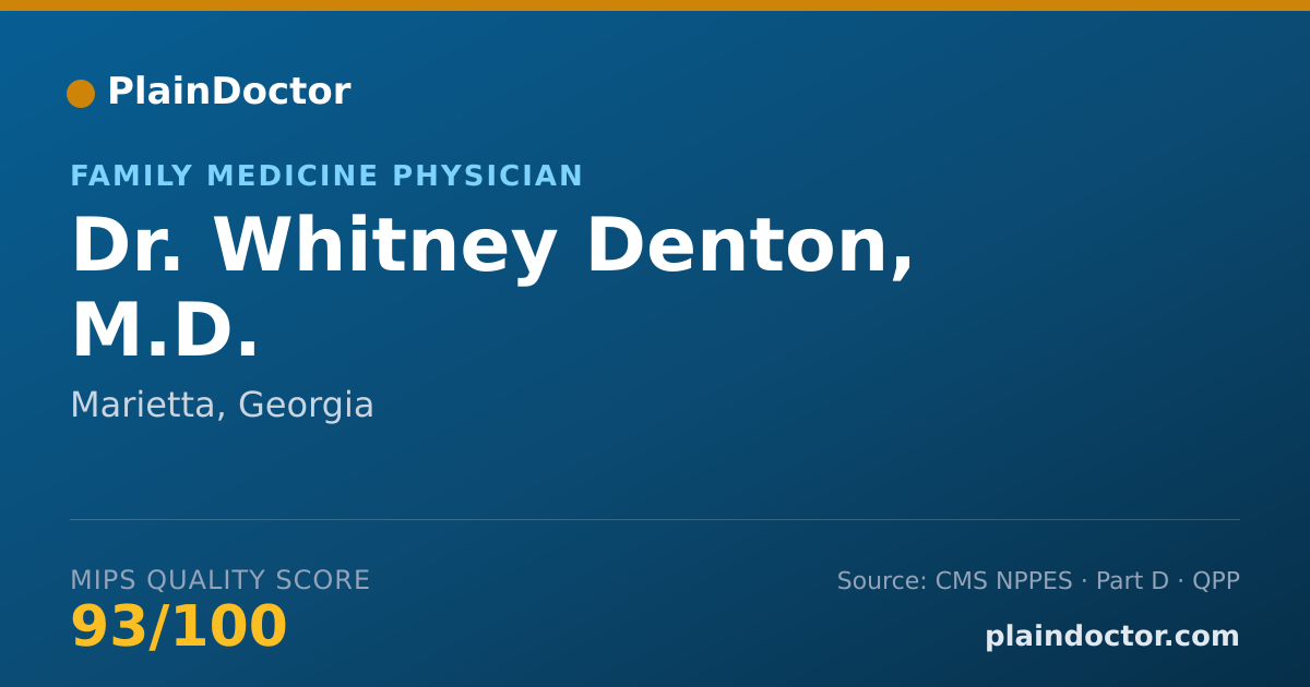 Shareable card for Whitney Denton, M.D. - Family Medicine Physician, Marietta, GA