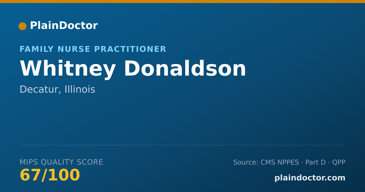 Shareable card for Whitney Donaldson - Family Nurse Practitioner, Decatur, IL