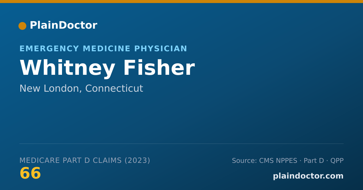 Shareable card for Whitney Fisher - Emergency Medicine Physician, New London, CT