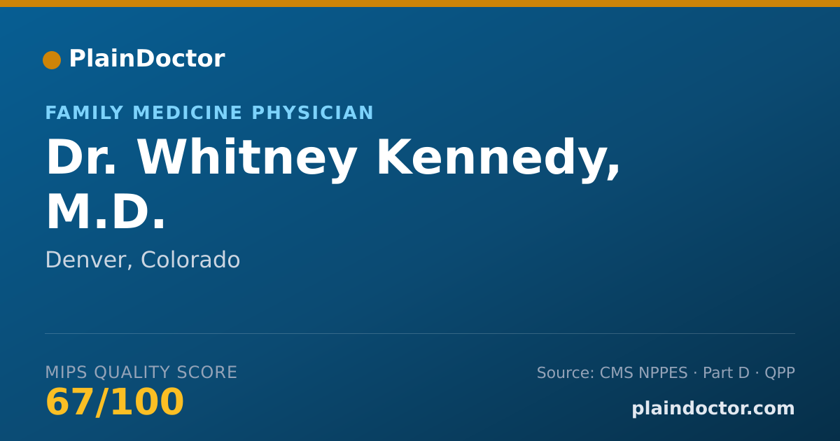 Shareable card for Whitney Kennedy, M.D. - Family Medicine Physician, Denver, CO