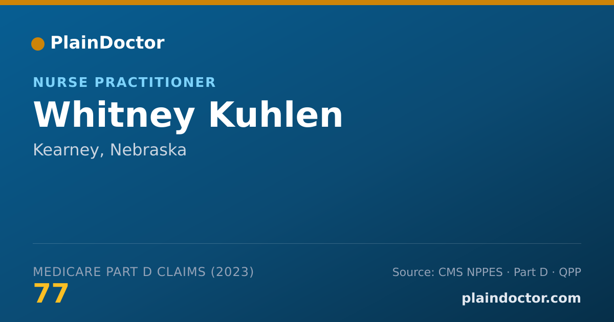 Shareable card for Whitney Kuhlen - Nurse Practitioner, Kearney, NE