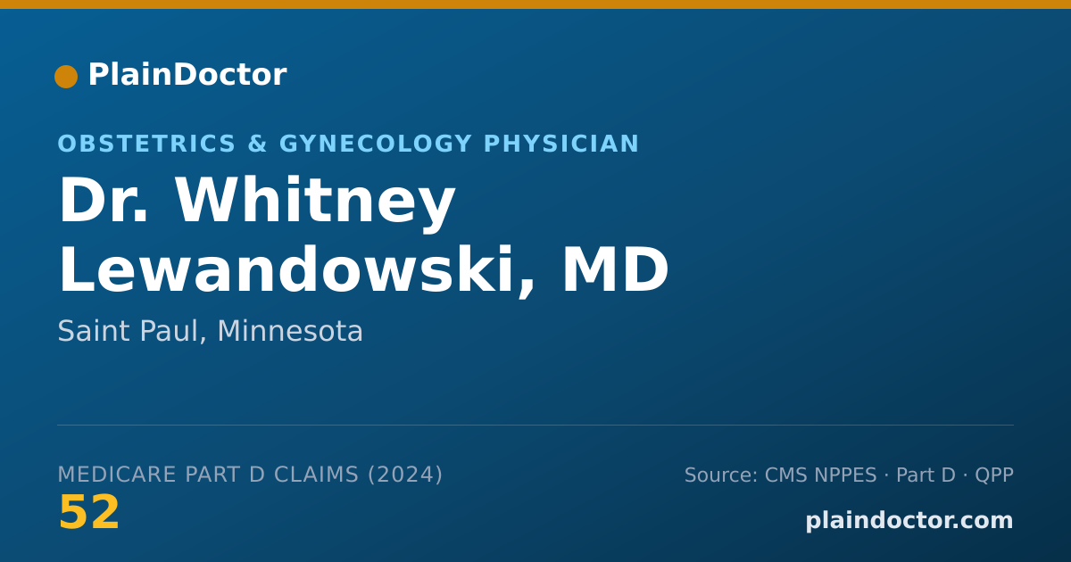 Shareable card for Whitney Lewandowski, MD - Obstetrics & Gynecology Physician, Saint Paul, MN