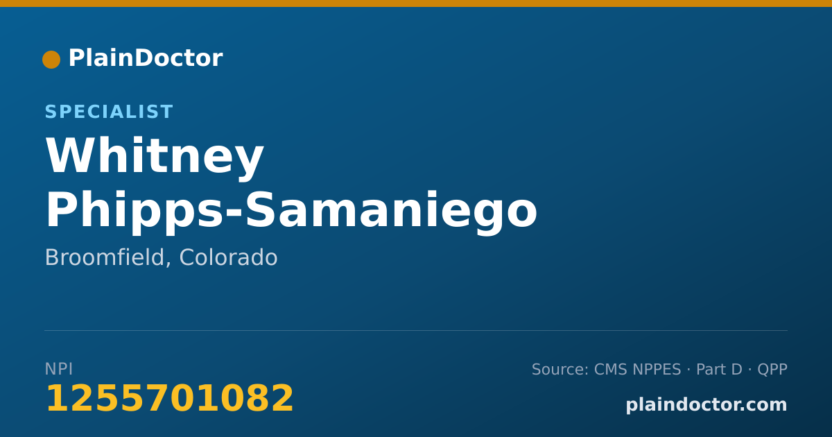 Shareable card for Whitney Phipps-Samaniego - Specialist, Broomfield, CO